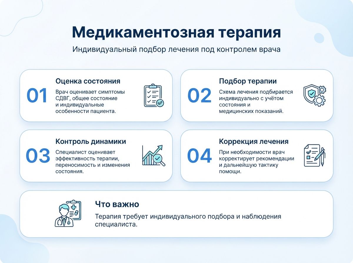 Лечение СДВГ в Аткарске у детей и взрослыхинфографика
